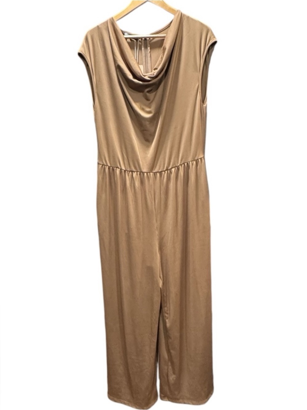 DOKOTOO Stretchy Ribbed Wide Leg Sleeveless Jumpsuit NWT XL